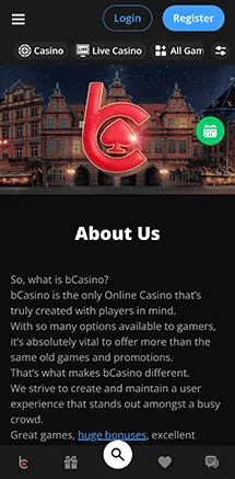 bcasino login about